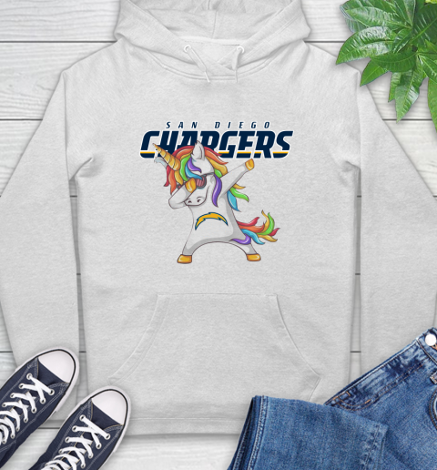 Los Angeles Chargers NFL Football Funny Unicorn Dabbing Sports Hoodie