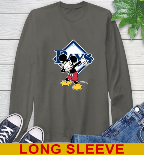 Tampa Bay Rays MLB Baseball Dabbing Mickey Disney Sports Long Sleeve T-Shirt 8