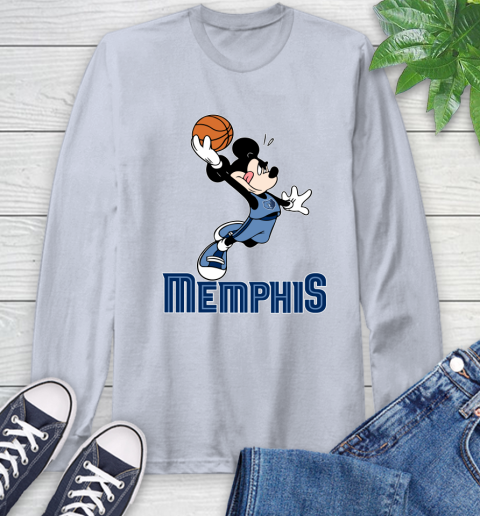 NBA Basketball Memphis Grizzlies Cheerful Mickey Mouse Shirt Long Sleeve T-Shirt 6