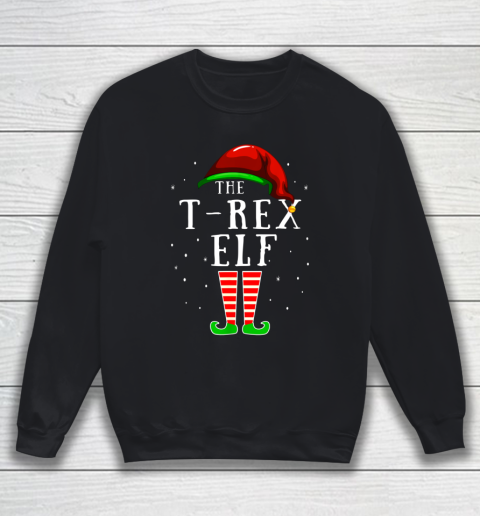 T Rex Elf Matching Family Group Christmas Party Pajama Sweatshirt