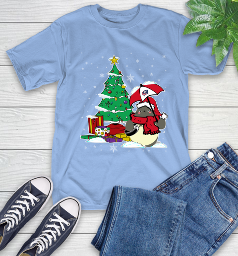 Columbus Blue Jackets NHL Hockey Cute Tonari No Totoro Christmas Sports T-Shirt 12
