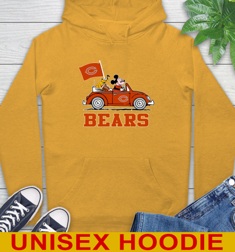 NFL Football Chicago Bears Pluto Mickey Driving Disney Shirt Hoodie 3