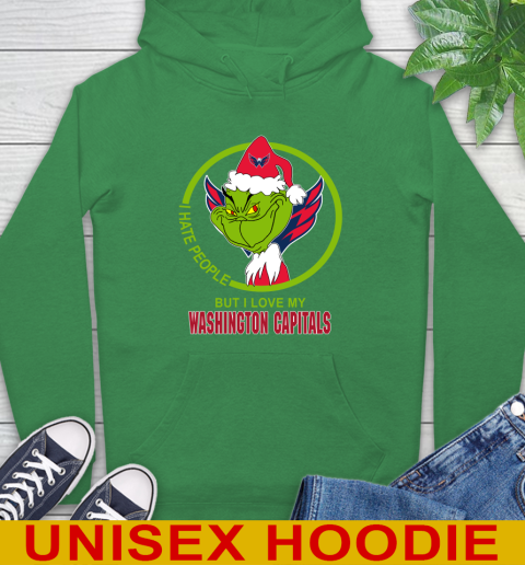 Washington Capitals NHL Christmas Grinch I Hate People But I Love My Favorite Hockey Team Hoodie 8