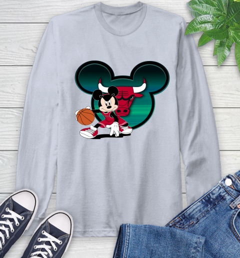 NBA Chicago Bulls Mickey Mouse Disney Basketball Long Sleeve T-Shirt 6