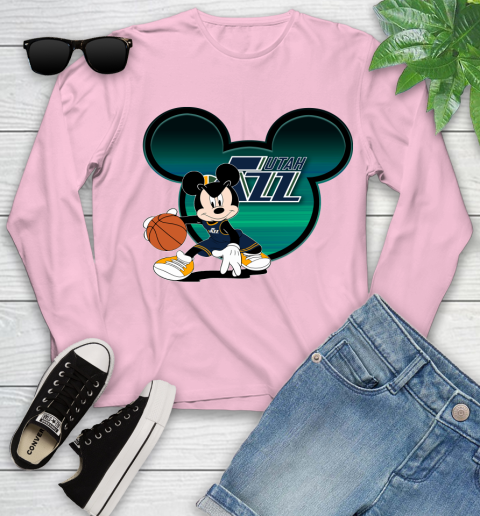 NBA Utah Jazz Mickey Mouse Disney Basketball Youth Long Sleeve 10
