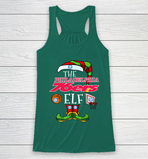Philadelphia 76ers Christmas ELF Funny NBA Racerback Tank 5