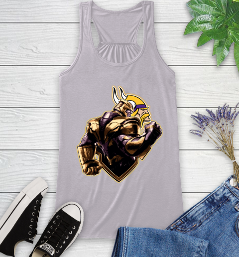 NFL Thanos Avengers Endgame Football Sports Minnesota Vikings Racerback Tank 5