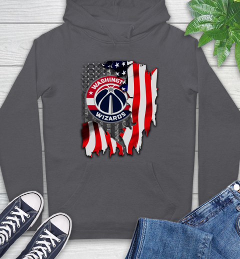 Washington Wizards NBA Basketball American Flag Hoodie 7