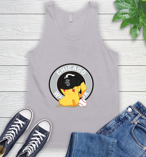 MLB Pikachu Baseball Sports Chicago White Sox Tank Top 4