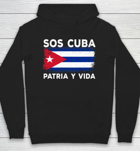 SOS Cuba flag patria y vida Cubans pride Hoodie