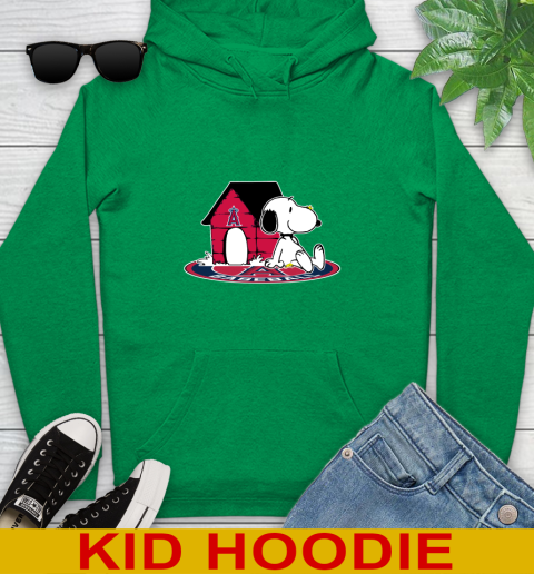 MLB Baseball Los Angeles Angels Snoopy The Peanuts Movie Shirt Youth Hoodie 8