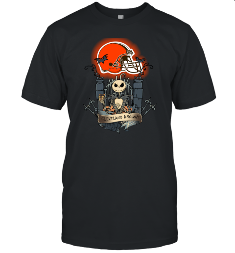 Cleveland Browns Jack Skellington This Is Halloween NFL Unisex Jersey Tee