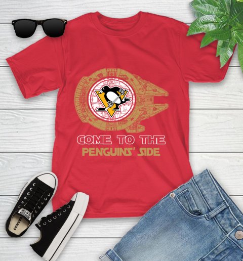 NHL Come To The Pittsburgh Penguins Wars Hockey Sports Youth T-Shirt 13