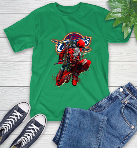 NBA Deadpool Marvel Comics Sports Basketball Cleveland Cavaliers T-Shirt 7