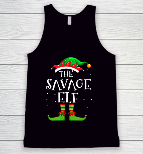 Savage Elf Family Matching Christmas Group Gift Pajama Tank Top