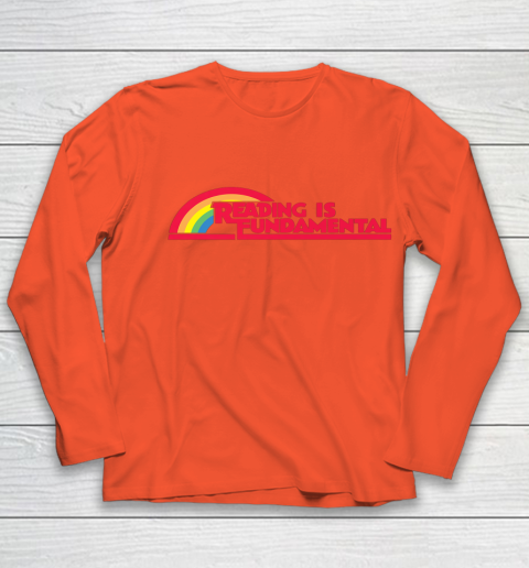Reading Rainbow t shirt Reading is Fundamental Gay Rainbow Youth Long Sleeve 2