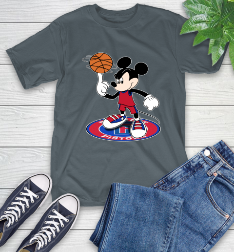 NBA Basketball Detroit Pistons Cheerful Mickey Disney Shirt T-Shirt 7