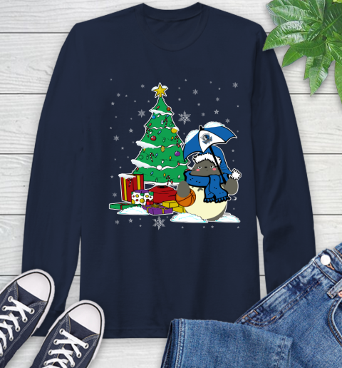 Dallas Mavericks NBA Basketball Cute Tonari No Totoro Christmas Sports Long Sleeve T-Shirt 3