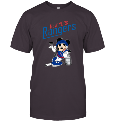 Mickey New York Rangers With The Stanley Cup Hockey NHL Unisex Jersey Tee