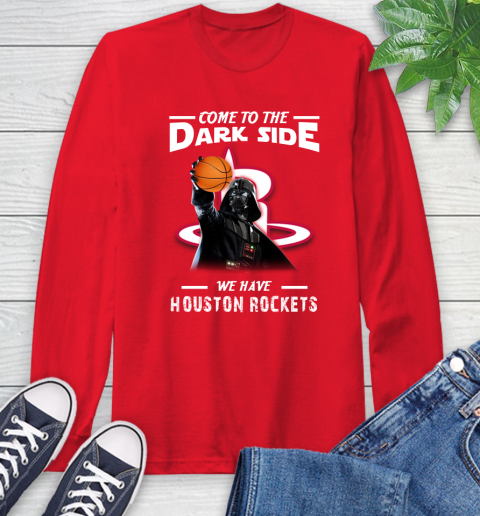 NBA Come To The Dark Side We Have Houston Rockets Star Wars Darth Vader Basketball Long Sleeve T-Shirt 11