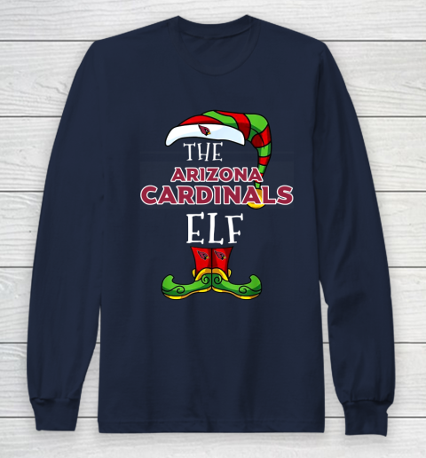 Arizona Cardinals Christmas ELF Funny NFL Long Sleeve T-Shirt 2