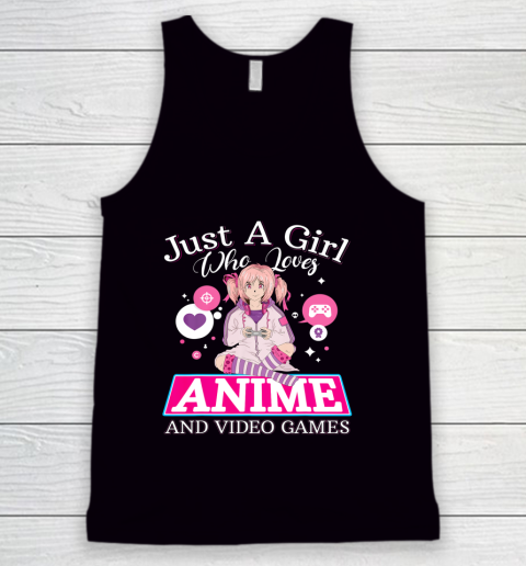 Just A Girl Who Loves Anime And Video Games Gift Character Tank Top