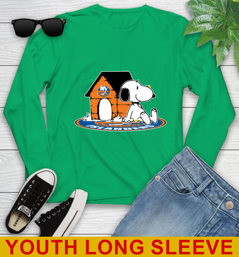 NHL Hockey New York Islanders Snoopy The Peanuts Movie Shirt Youth Long Sleeve 7