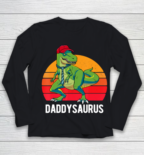 Father gift shirt Daddysaurus Shirt Fathers Day Gifts T Rex Daddy Saurus Men T Shirt Youth Long Sleeve