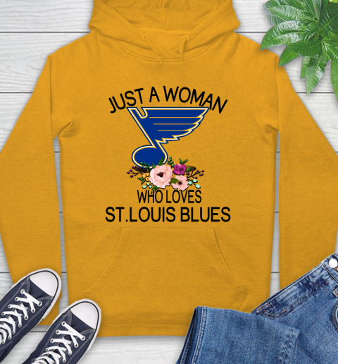 NHL Just A Woman Who Loves St.Louis Blues Hockey Sports Hoodie 2