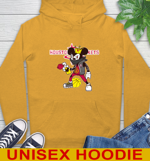 Houston Rockets NBA Basketball Mickey Peace Sign Sports Hoodie 4 Houston Rockets NBA Basketball Mickey Peace Sign Sports Hoodie - Image 4