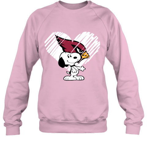 qxmr happy christmas with arizona cardinals snoopy sweatshirt 35 front light pink