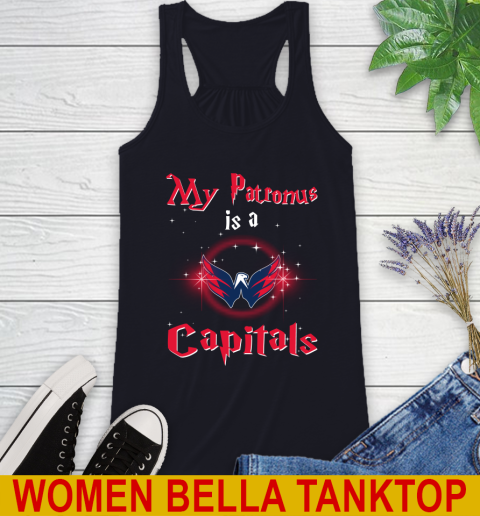 NHL Hockey Harry Potter My Patronus Is A Washington Capitals Racerback Tank 8