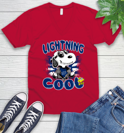 NHL Hockey Tampa Bay Lightning Cool Snoopy Shirt V-Neck T-Shirt 6