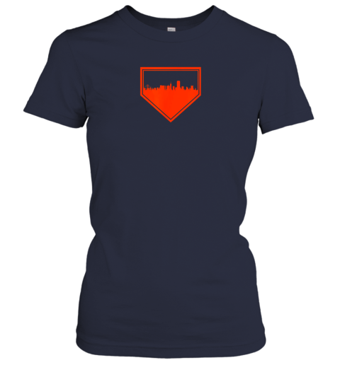 loyu san francisco baseball home plate vintage sf skyline ladies t shirt 20 front navy