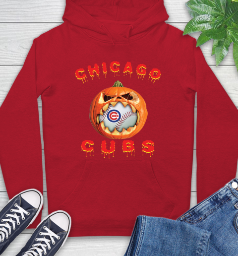 MLB Chicago Cubs Halloween Pumpkin Baseball Sports Hoodie 10