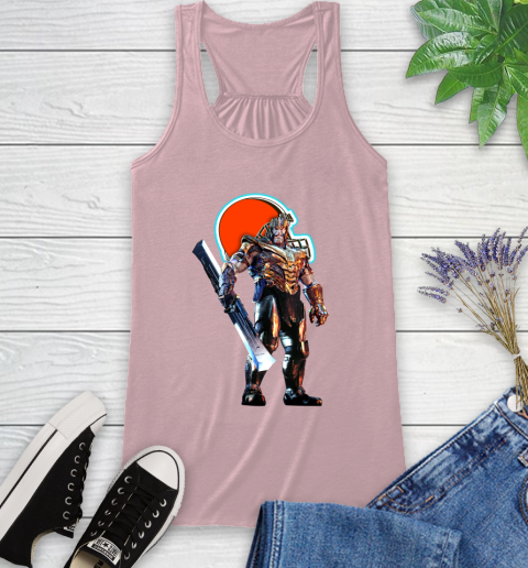 NFL Thanos Gauntlet Avengers Endgame Football Cleveland Browns Racerback Tank 11