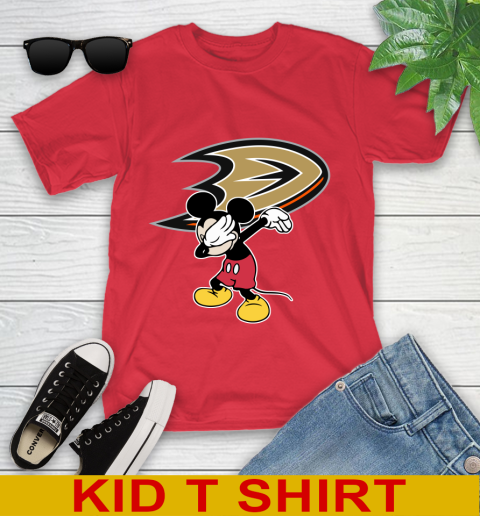 Anaheim Ducks NHL Hockey Dabbing Mickey Disney Sports Youth T-Shirt 10