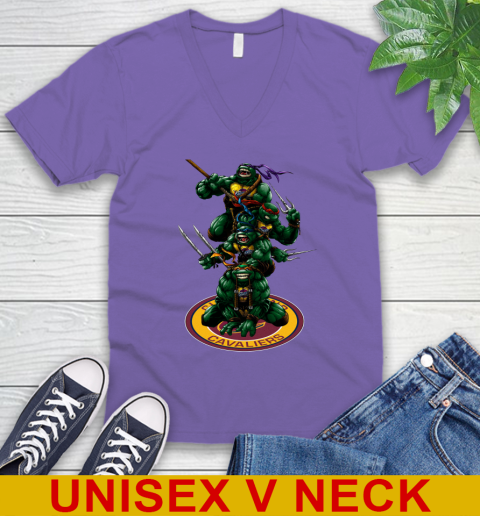 NBA Basketball Cleveland Cavaliers Teenage Mutant Ninja Turtles Shirt V-Neck T-Shirt 9