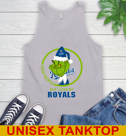 Kansas City Royals MLB Christmas Grinch I Hate People But I Love My Favorite Baseball Team Tank Top 4