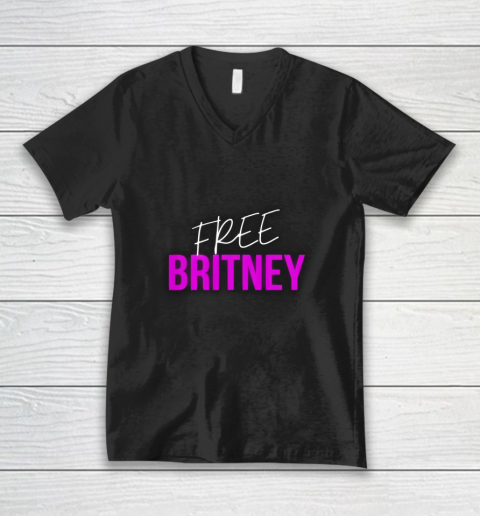 Free Britney freebritney (2) V-Neck T-Shirt