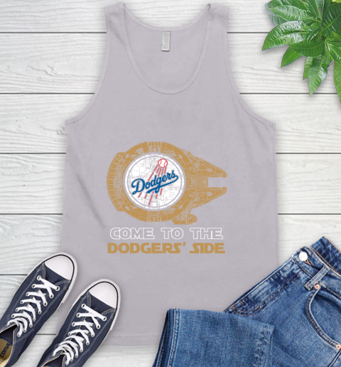 MLB Come To The Los Angeles Dodgers Side Star Wars Baseball Sports Tank Top 3