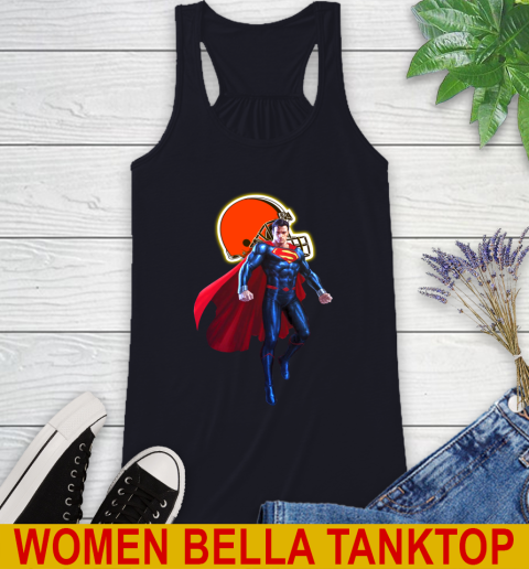NFL Superman DC Sports Football Cleveland Browns Racerback Tank 10