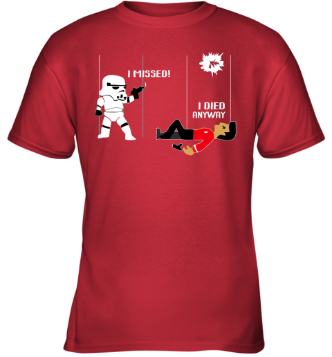 x3k6 star wars star trek a stormtrooper and a redshirt in a fight shirts youth t shirt 26 front red
