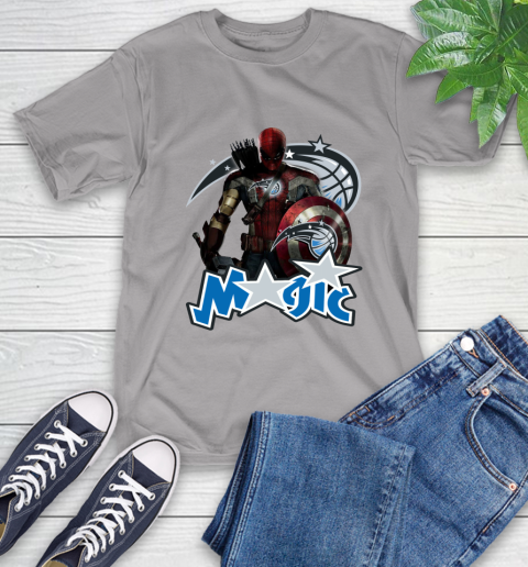 Philadelphia 76ers NBA Basketball Captain America Thor Spider Man Hawkeye Avengers T-Shirt 6