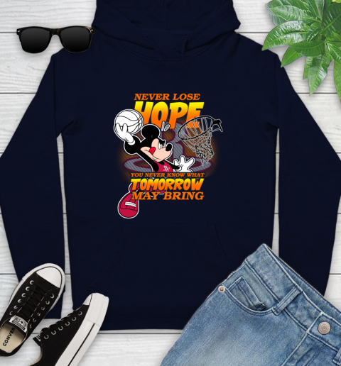 Houston Rockets NBA Basketball Mickey Disney Never Lose Hope Youth Hoodie 3