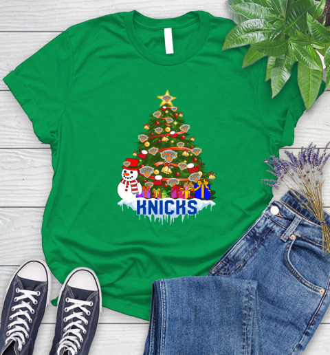 New York Knicks Merry Christmas NBA Basketball Sports Women's T-Shirt 6