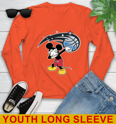 Orlando Magic NBA Basketball Dabbing Mickey Disney Sports Youth Long Sleeve 4