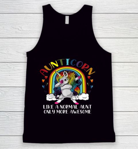 Aunticorn Like An Aunt Only Awesome Dabbing Unicorn Tank Top