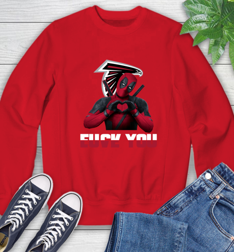 NHL Atlanta Falcons Deadpool Love You Fuck You Football Sports Sweatshirt 10