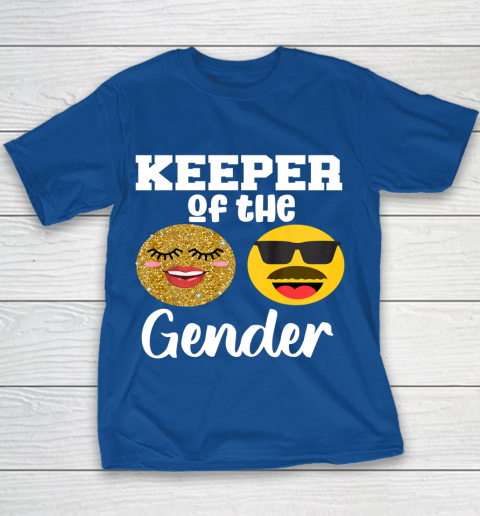 Keeper of the Gender Staches or Lashes Gender Reveal Party Youth T-Shirt 6